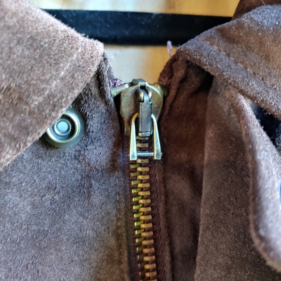 Men's Polo by Ralph Lauren Brown Leather Suede Jacket Coat Size 1XB Big & Tall - Picture 6 of 14